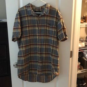 PacSun Short Sleeved Plaid Flannel